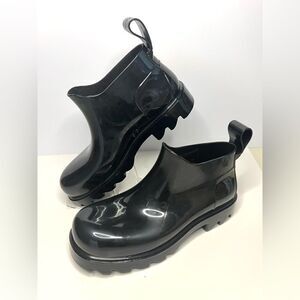 Free People High Street Low Top Slip On Lug Sole Rain Boot Black Size‎ 10